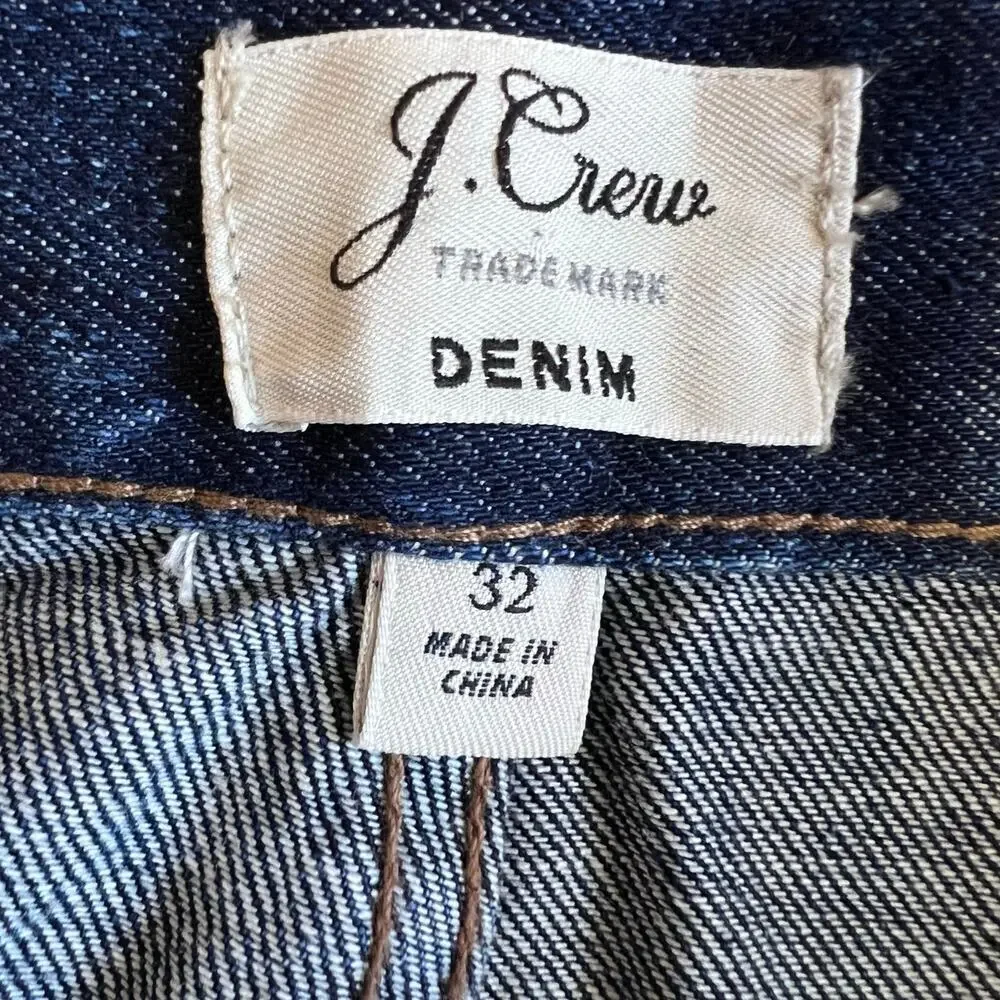 J.Crew Denim Pencil Skirt Front Slit in Blue Casual Classic Women's 32 = 12-14